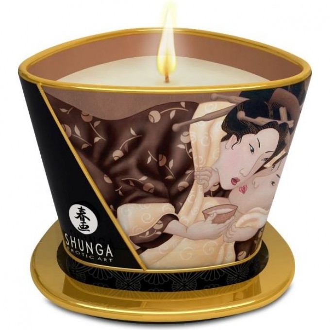 Массажное арома масло в виде свечи SHUNGA INTOXICATING CHOCOLATE (ШОКОЛАД) 170 ml 4509DESC